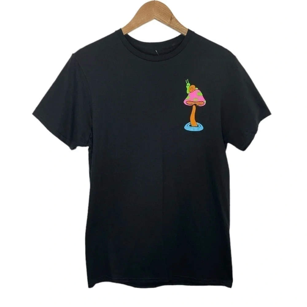 A-lab Trip On This Mushroom Tee T-Shirt Black NWT